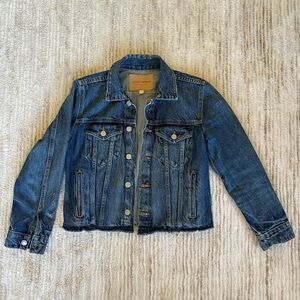 Lucky Brand Tomboy Trucker Jacket - dark wash, size s